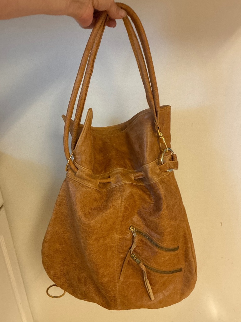 Anna Corinna Cognac Large Leather Bag EUC
